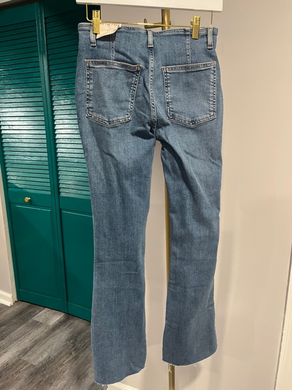 Free People NWT We The Free Level Up Slit Slim Flare Jeans - Picture 7 of 8